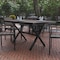 Flash Furniture Gray/Gray 59in x 35.5in Cross Frame Patio Table SB-TB288-GRY-GG - alternate 1